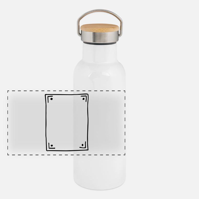 cadre Gourde isotherme avec bouchon en bambou