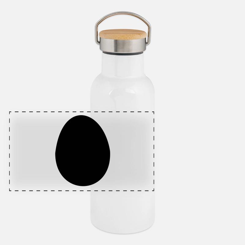 Egg shape Panoramic Thermal Bottle with Bamboo Lid