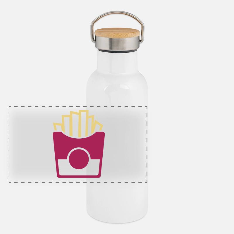 frites Pommer Gourde isotherme avec bouchon en bambou