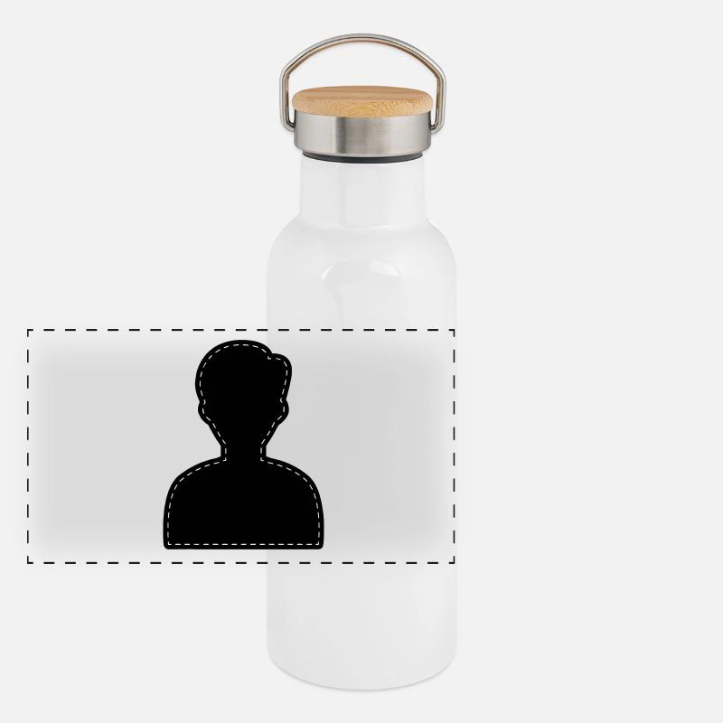 Icône compte Avatar Gourde isotherme avec bouchon en bambou