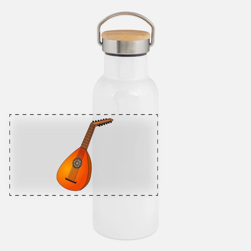 Laute Panorama Thermosflasche mit Bambusdeckel