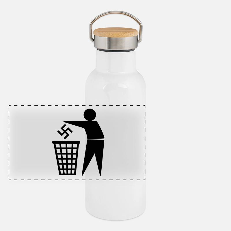antifa Panorama Thermosflasche mit Bambusdeckel