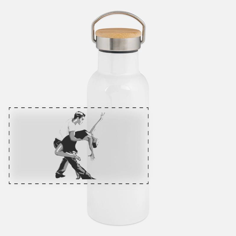 Danseurs et danseuse cadeau de danse salsa Gourde isotherme avec bouchon en bambou