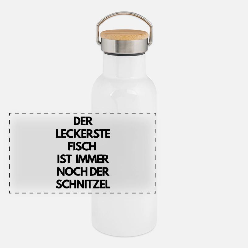 Schnitzel Panorama Thermosflasche mit Bambusdeckel