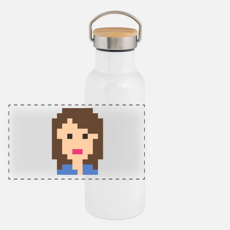 fille Gourde isotherme avec bouchon en bambou