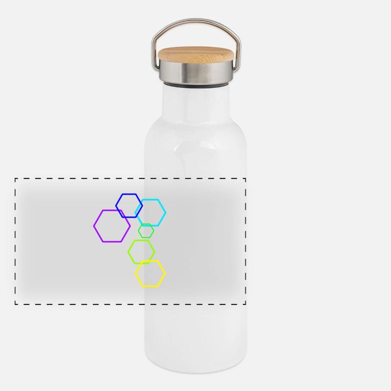 The construct [Hexagon] Panoramic Thermal Bottle with Bamboo Lid