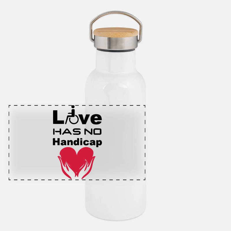 Love has no Handicap Panoramic Thermal Bottle with Bamboo Lid