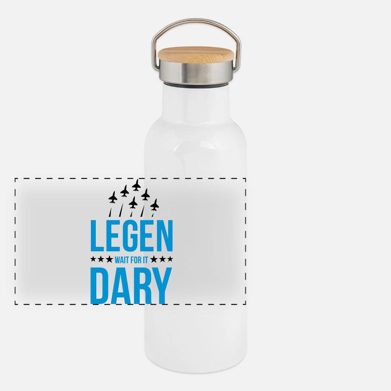 legendary - Panoramic Thermal Bottle with Bamboo Lid - white