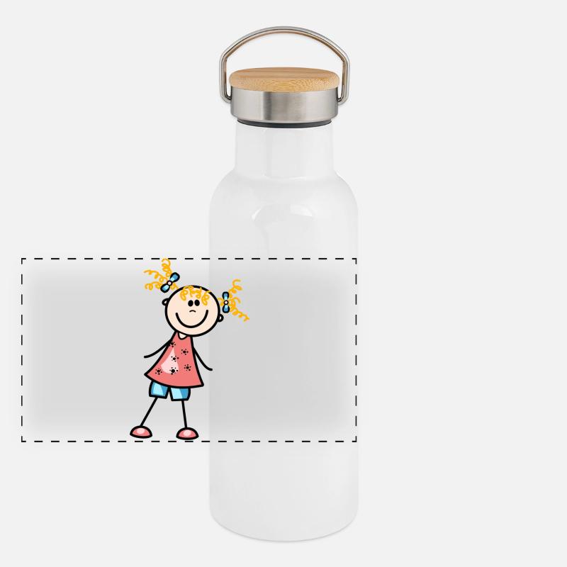 Panorama Thermosflasche mit Bambusdeckel