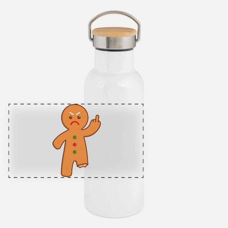 Panorama Thermosflasche mit Bambusdeckel