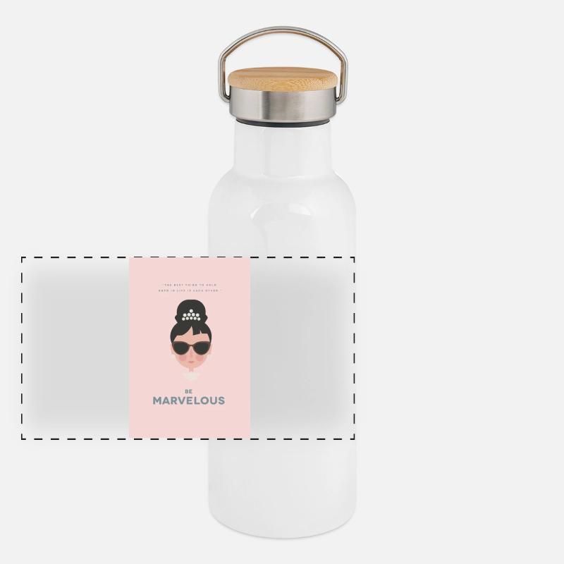 Audrey Hepburn Panoramic Thermal Bottle with Bamboo Lid