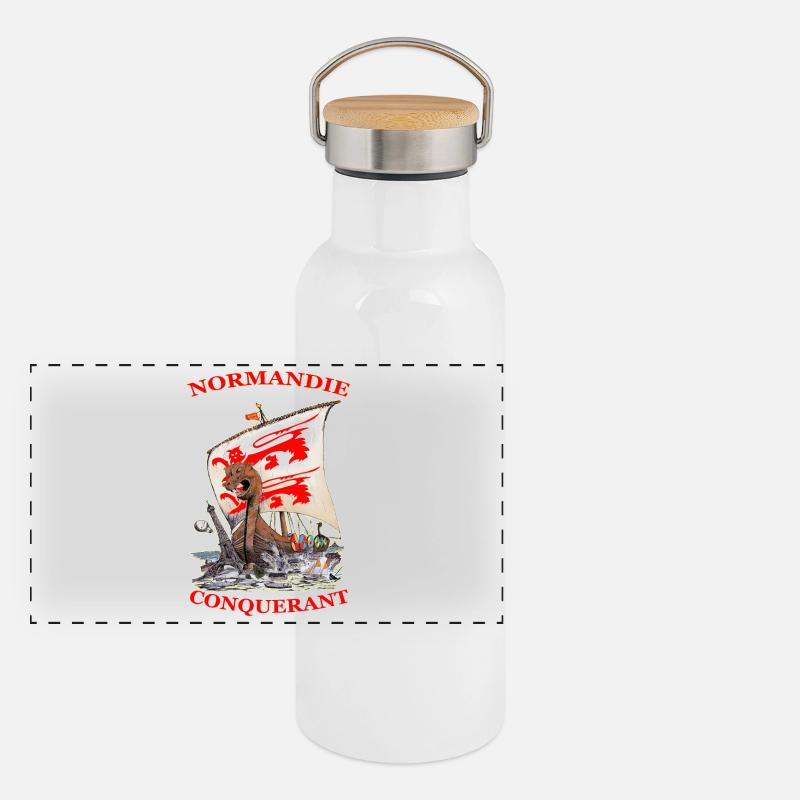 NORMANDIE CONQUERANT created Louis RUNEMBERG © Adagp Panoramic Thermal Bottle with Bamboo Lid