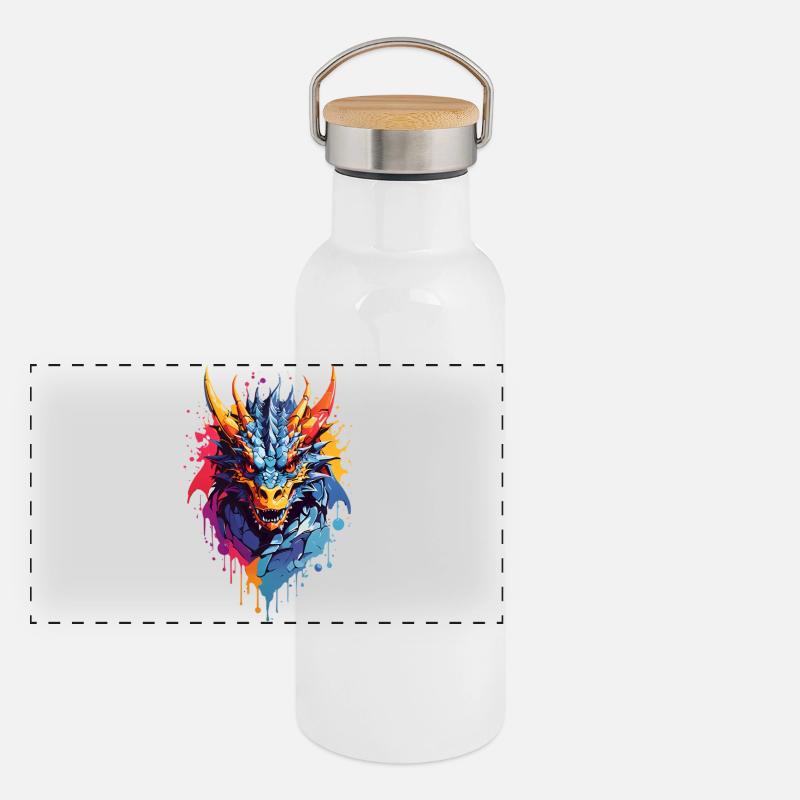 Cool Dragon Gourde isotherme avec bouchon en bambou