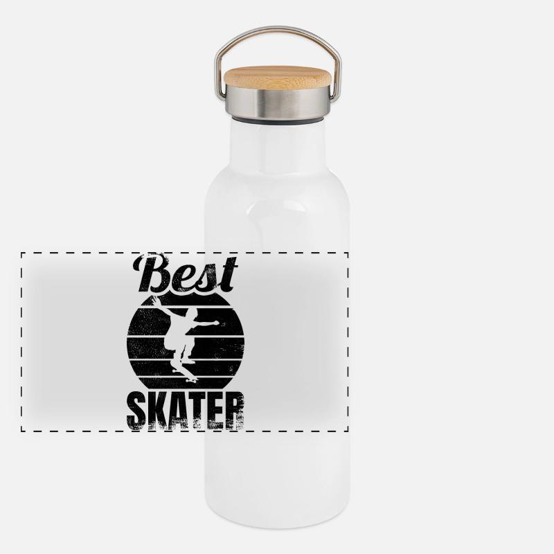 Panorama Thermosflasche mit Bambusdeckel
