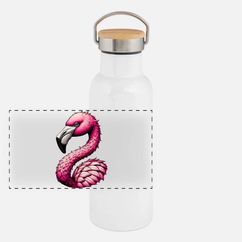 Panorama Thermosflasche mit Bambusdeckel