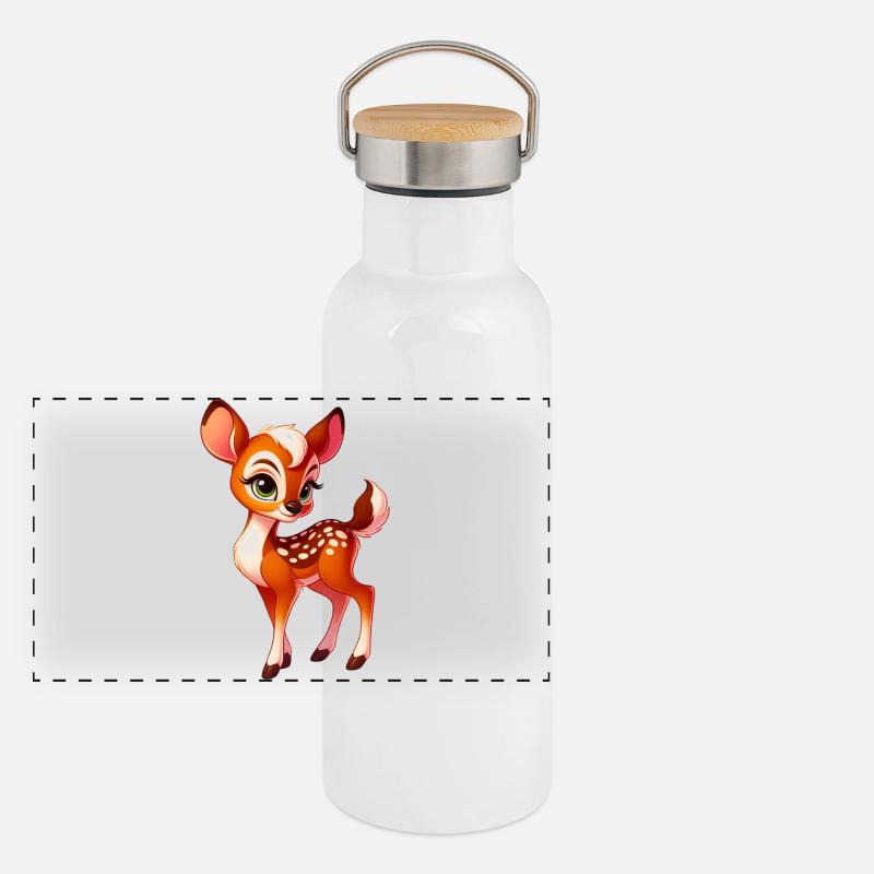 Faon Gourde isotherme avec bouchon en bambou