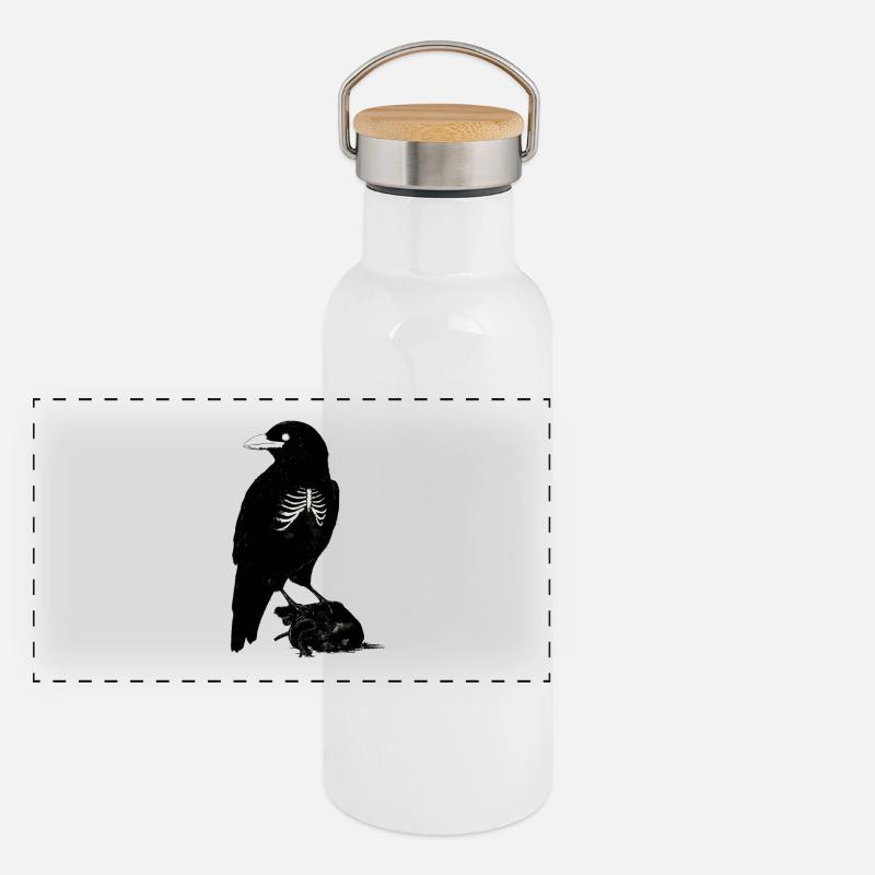 Dark Raven Panorama Thermosflasche mit Bambusdeckel