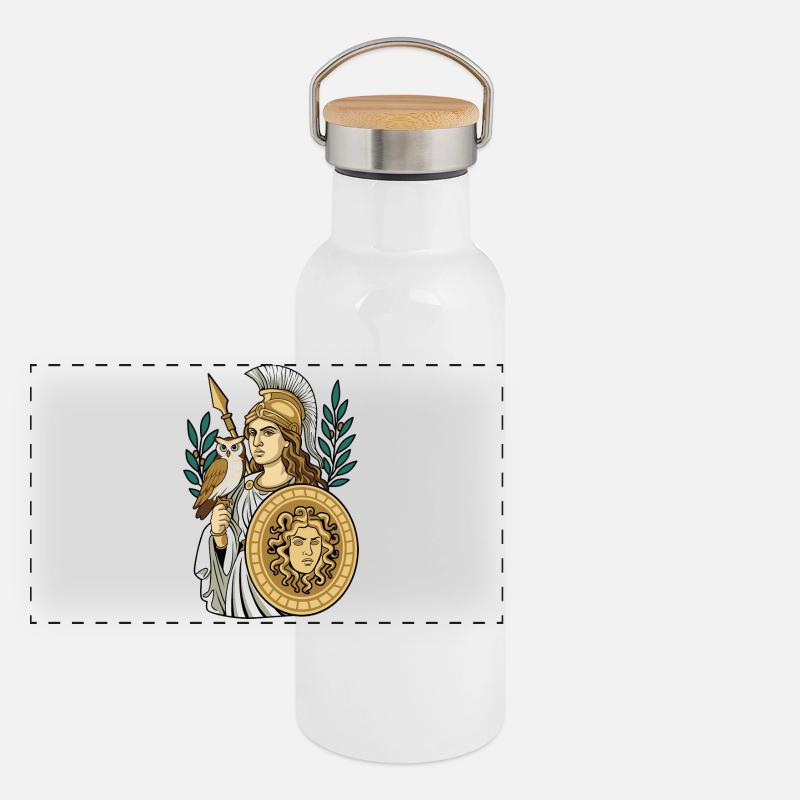 Athéna Gourde isotherme avec bouchon en bambou