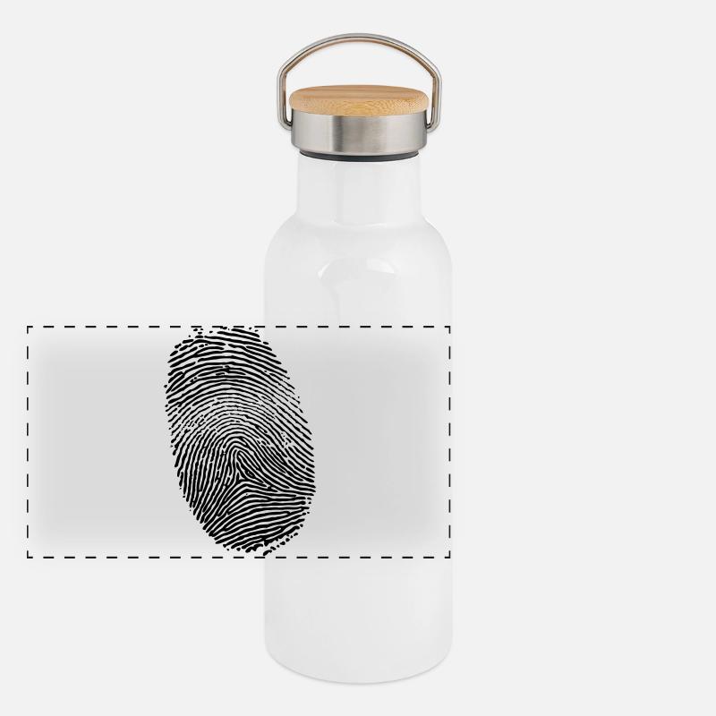 Fingerprint Panoramic Thermal Bottle with Bamboo Lid