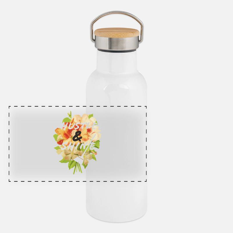 Hustle & Shine Panoramic Thermal Bottle with Bamboo Lid