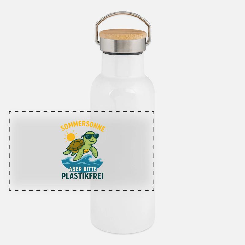 Summer sun - but plastic-free please Panoramic Thermal Bottle with Bamboo Lid