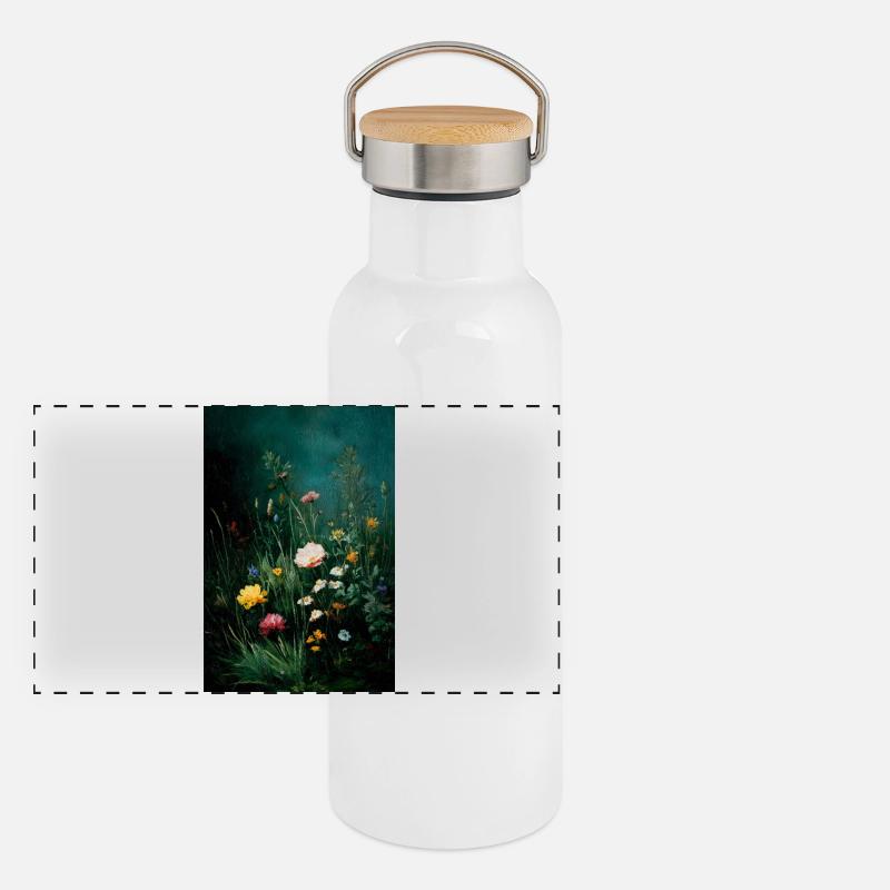 Wildflowers 0002 Panorama Thermosflasche mit Bambusdeckel