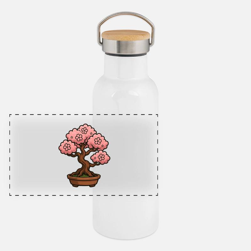 Bonsaï de fleur d’église Gourde isotherme avec bouchon en bambou