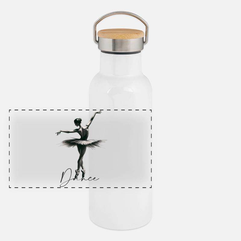 Tänzer Panorama Thermosflasche mit Bambusdeckel