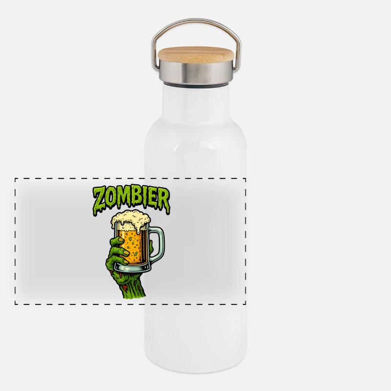 Panorama Thermosflasche mit Bambusdeckel