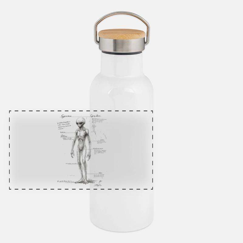 Alien Anatomy Panoramic Thermal Bottle with Bamboo Lid
