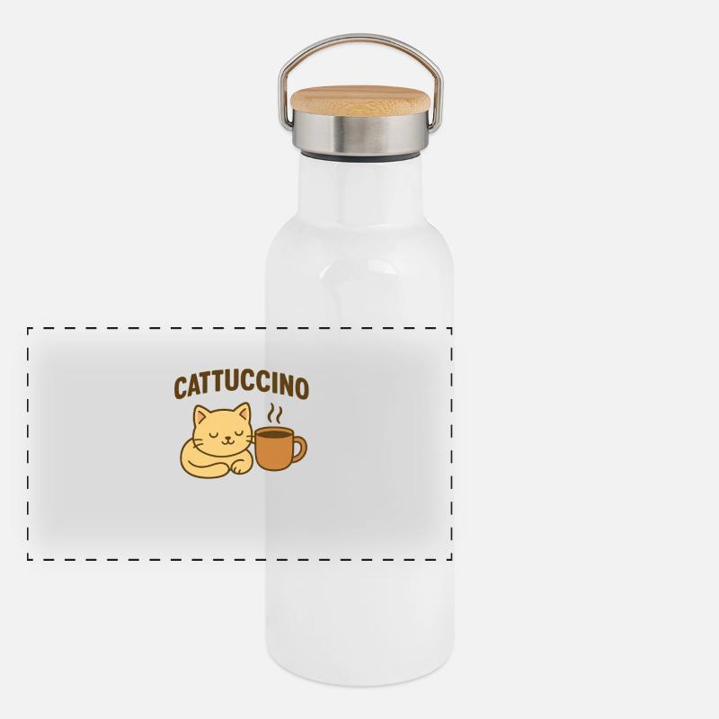 cattuccino Panorama Thermosflasche mit Bambusdeckel