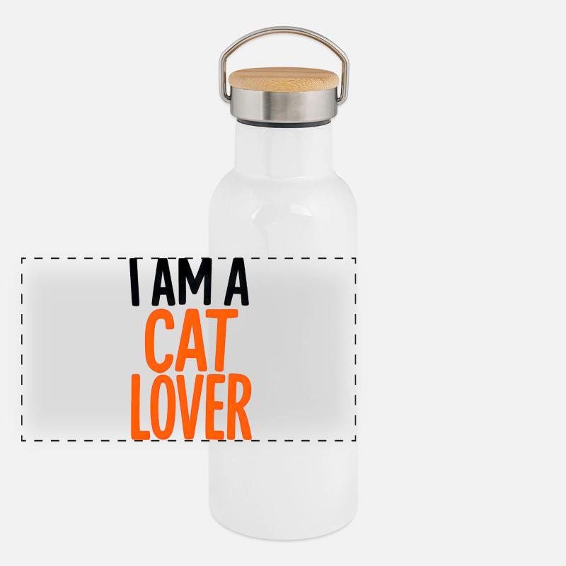 Neon Cat Lover Panoramic Thermal Bottle with Bamboo Lid