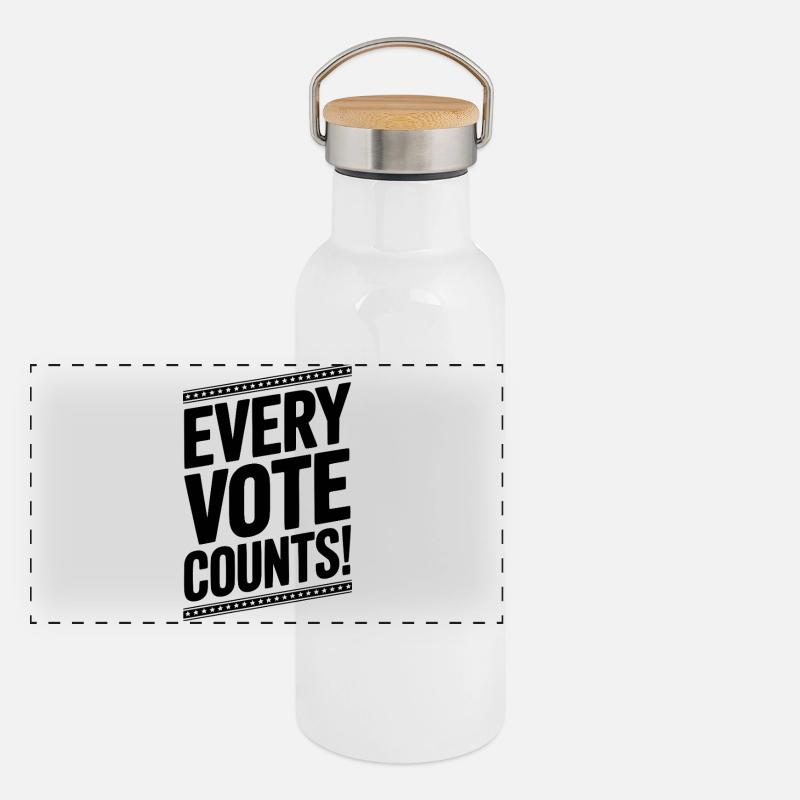 Every Vote Counts Panoramic Thermal Bottle with Bamboo Lid