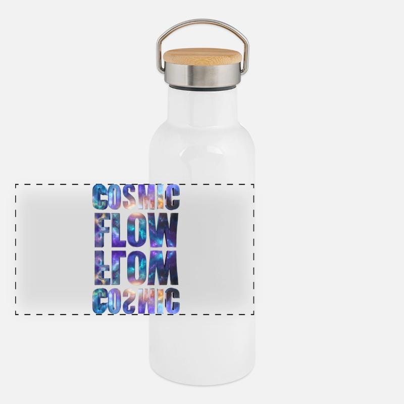 Cosmic Flow – Universe Panoramic Thermal Bottle with Bamboo Lid