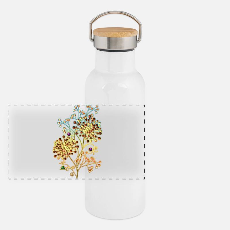 Blumen Gourde isotherme avec bouchon en bambou