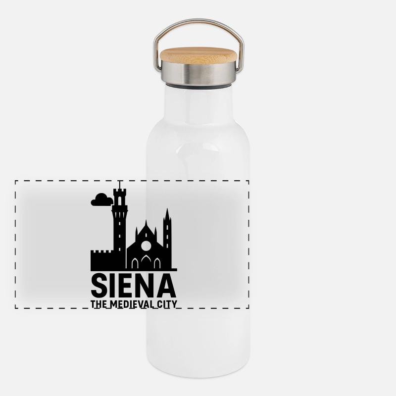 Siena Italia Panoramic Thermal Bottle with Bamboo Lid