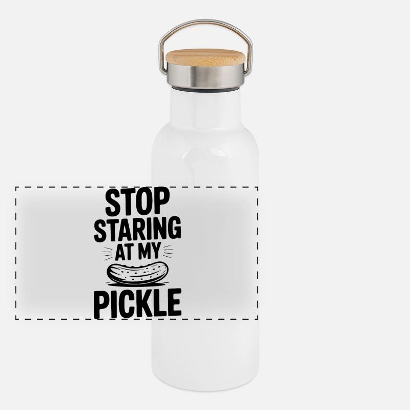 Stop Staring at My Pickle Panoramic Thermal Bottle with Bamboo Lid