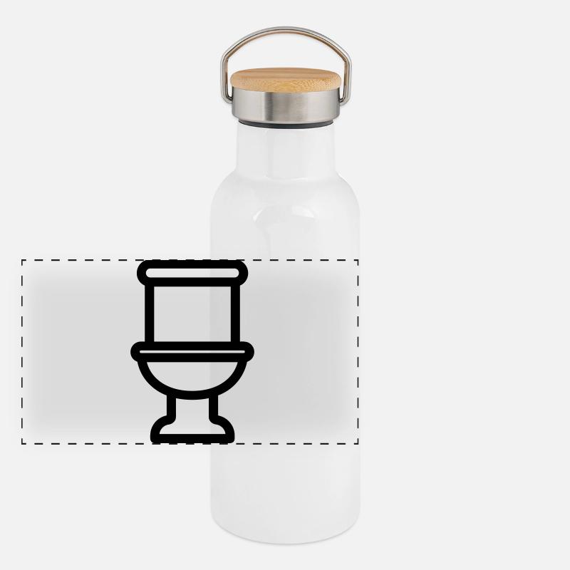 Panorama Thermosflasche mit Bambusdeckel