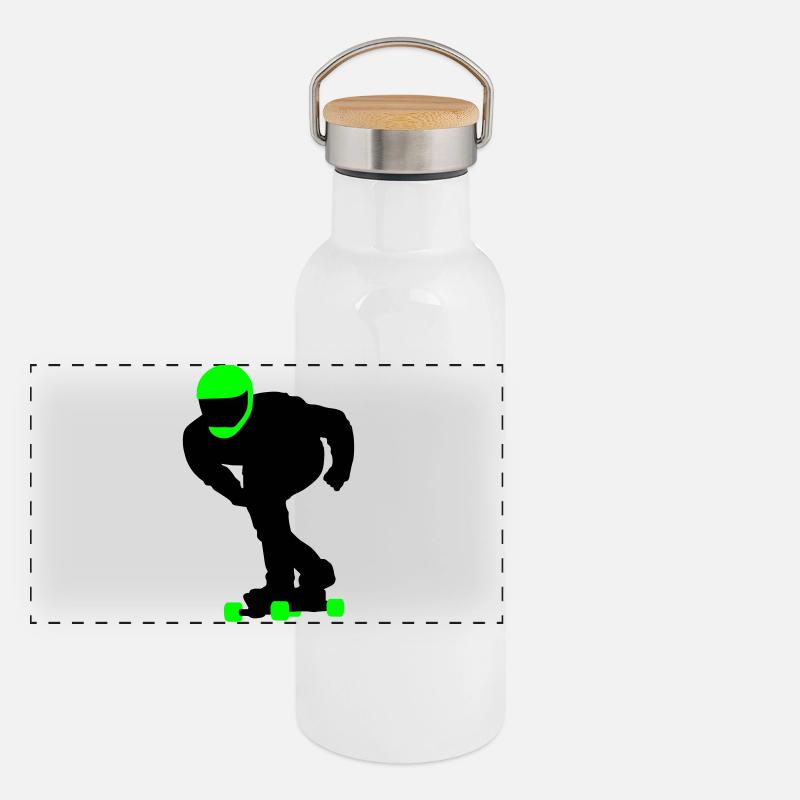 Panorama Thermosflasche mit Bambusdeckel