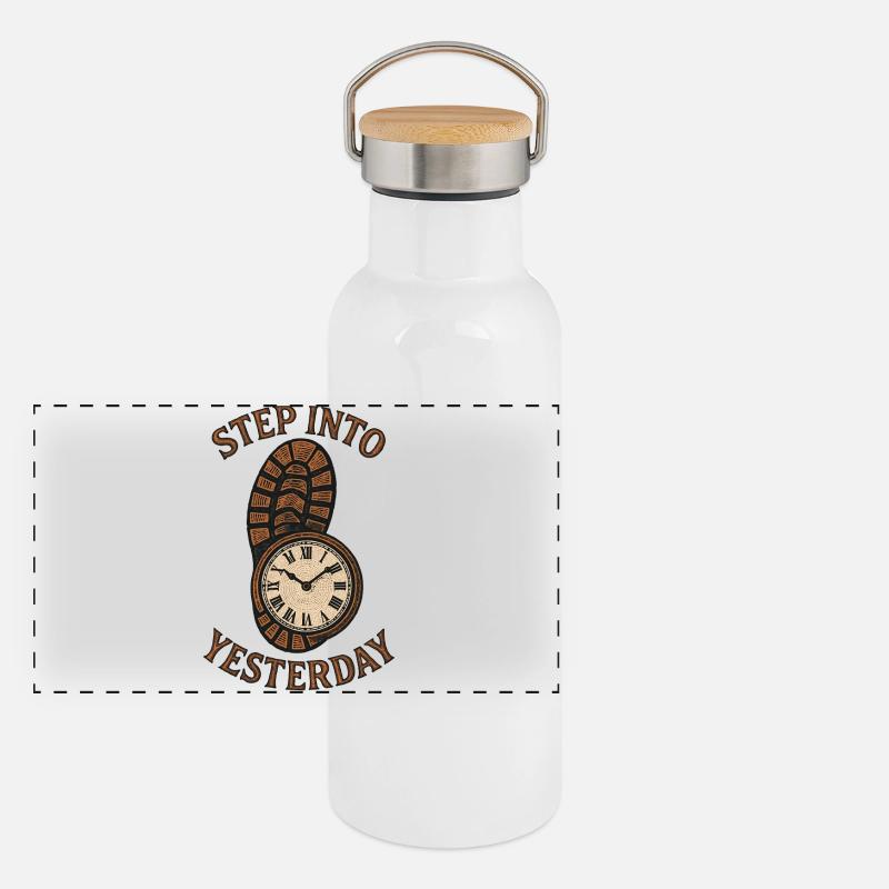 Urbex - Stadterkundung Panorama Thermosflasche mit Bambusdeckel