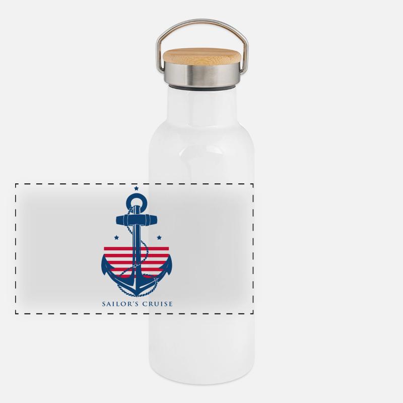 Matrose Panorama Thermosflasche mit Bambusdeckel