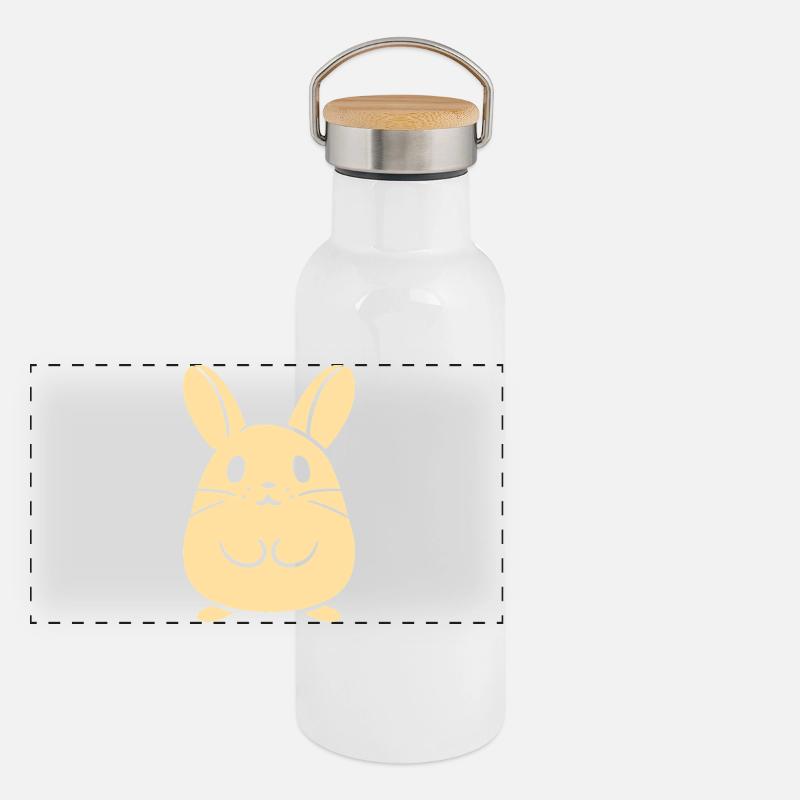 Hasenmaus Panorama Thermosflasche mit Bambusdeckel