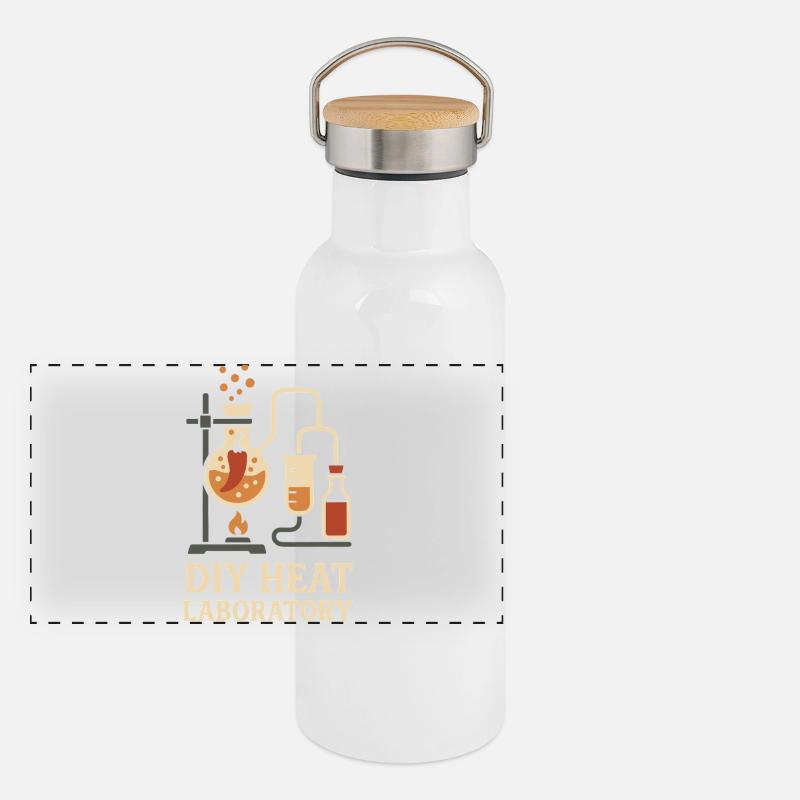 Hot Sauce Maker Fermented Chili Spicy Panorama Thermosflasche mit Bambusdeckel