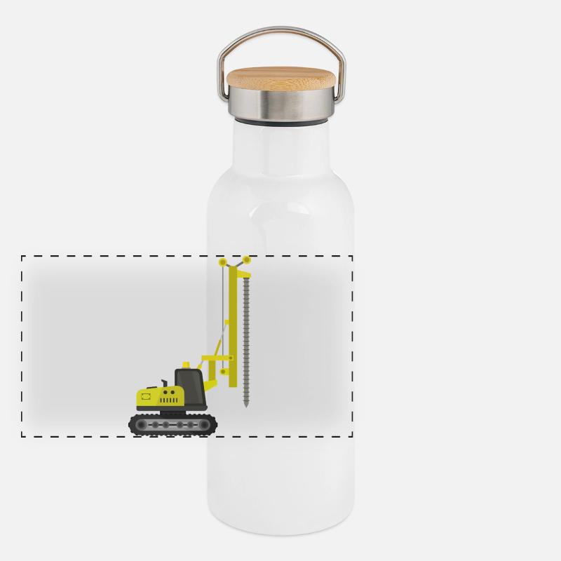 Plateforme de forage à chenilles Gourde isotherme avec bouchon en bambou
