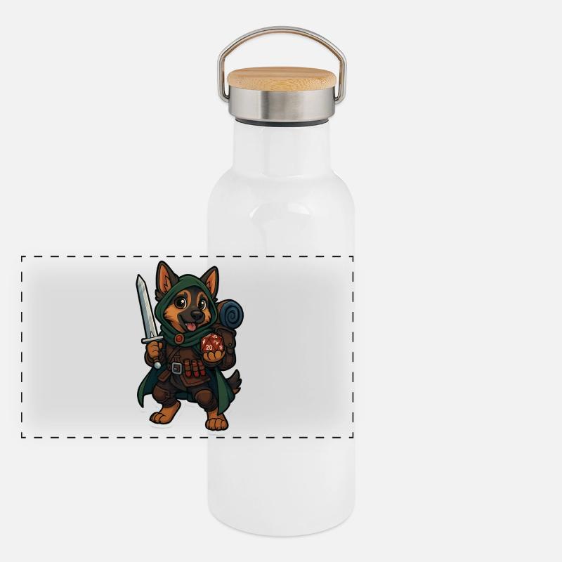 Bronwyn – Fantasy Panorama Thermosflasche mit Bambusdeckel