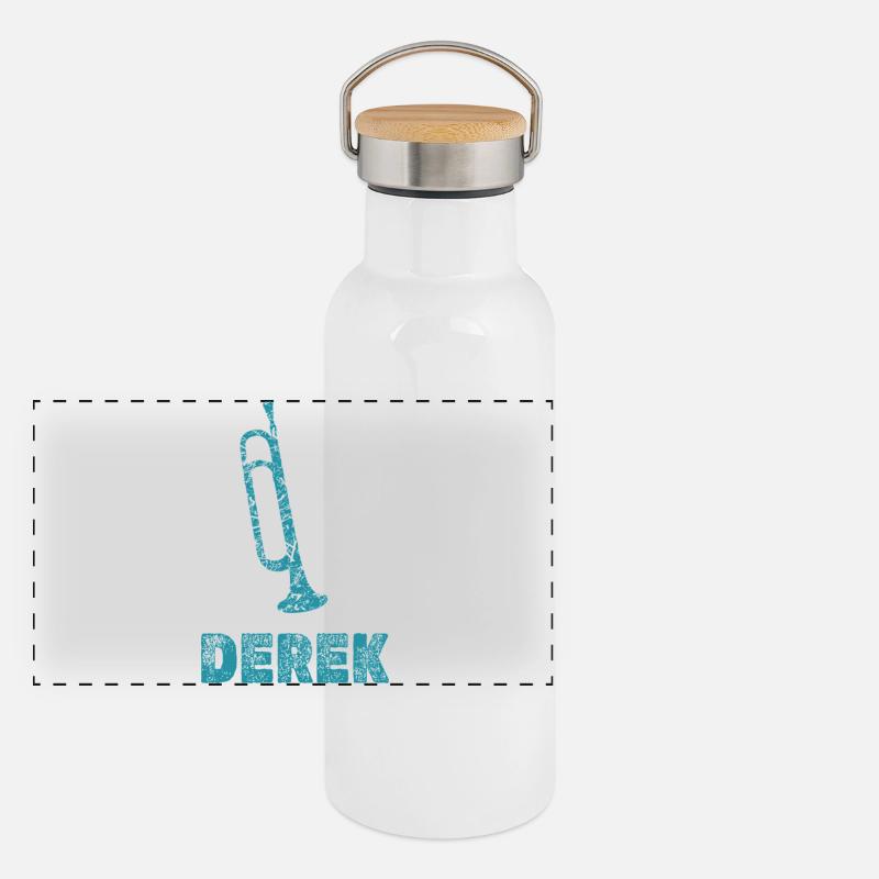 Blasmusik Derek Panorama Thermosflasche mit Bambusdeckel
