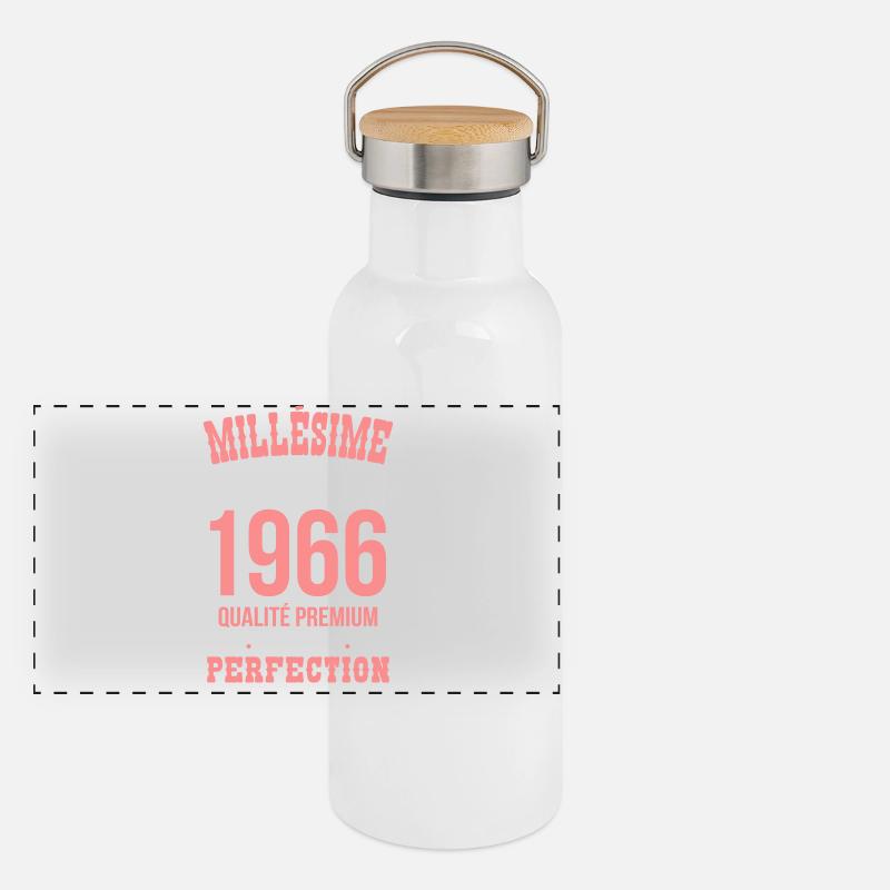 1966 – Millésime d’exception – Qualité premium Gourde isotherme avec bouchon en bambou