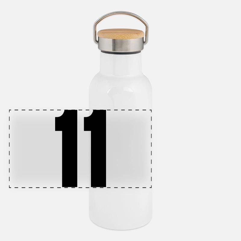 11 Nummern Panorama Thermosflasche mit Bambusdeckel