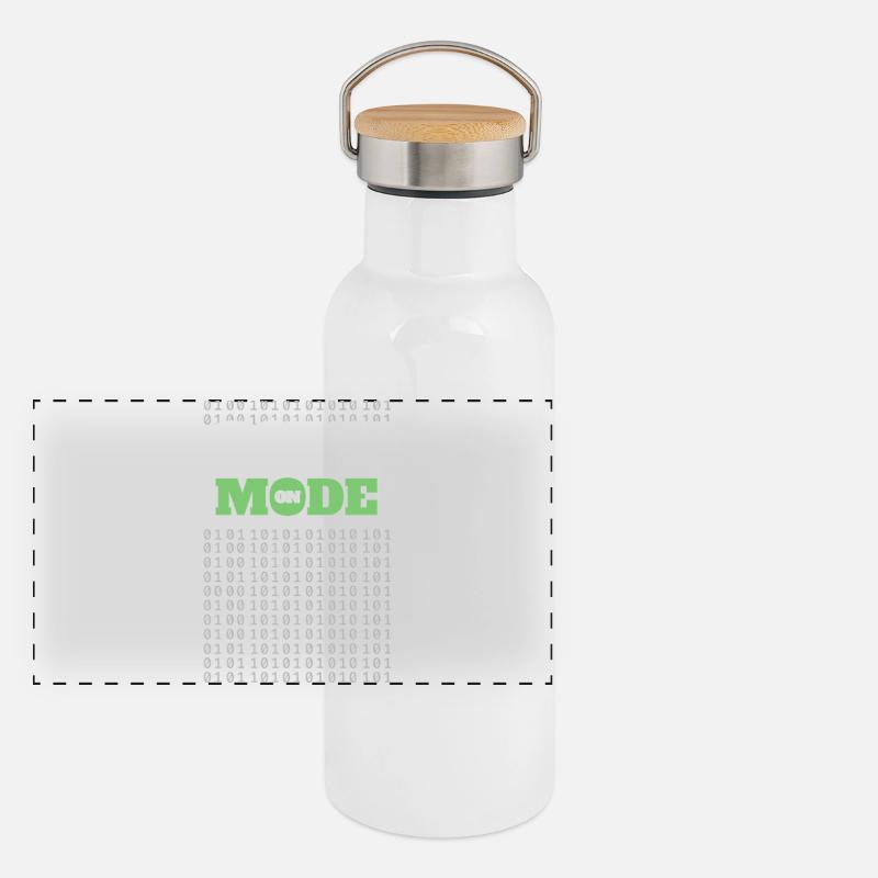 Code Mode Activé - Programmeur Ingénieur logiciel Codeur Gourde isotherme avec bouchon en bambou