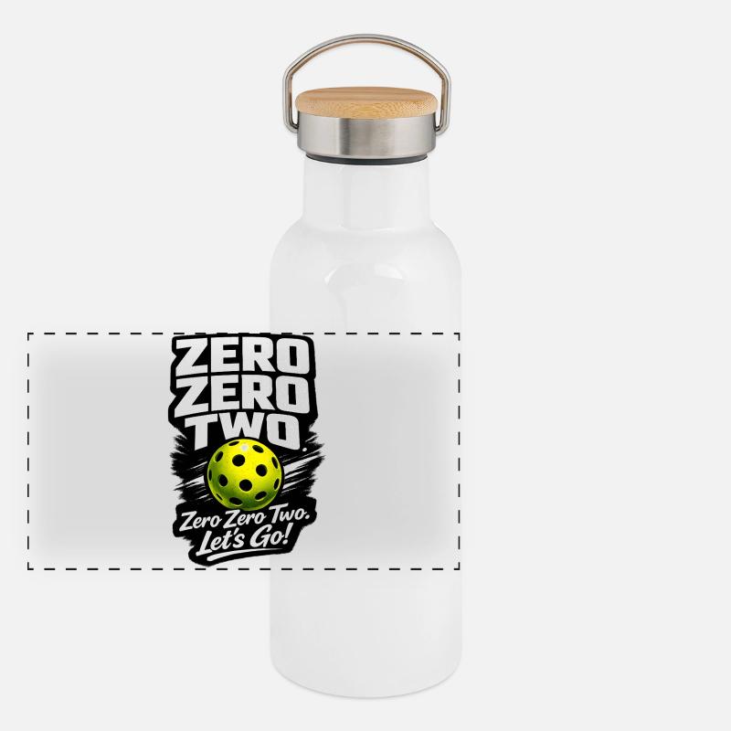 Zéro Zéro Deux – Allons-y Balle Gourde isotherme avec bouchon en bambou